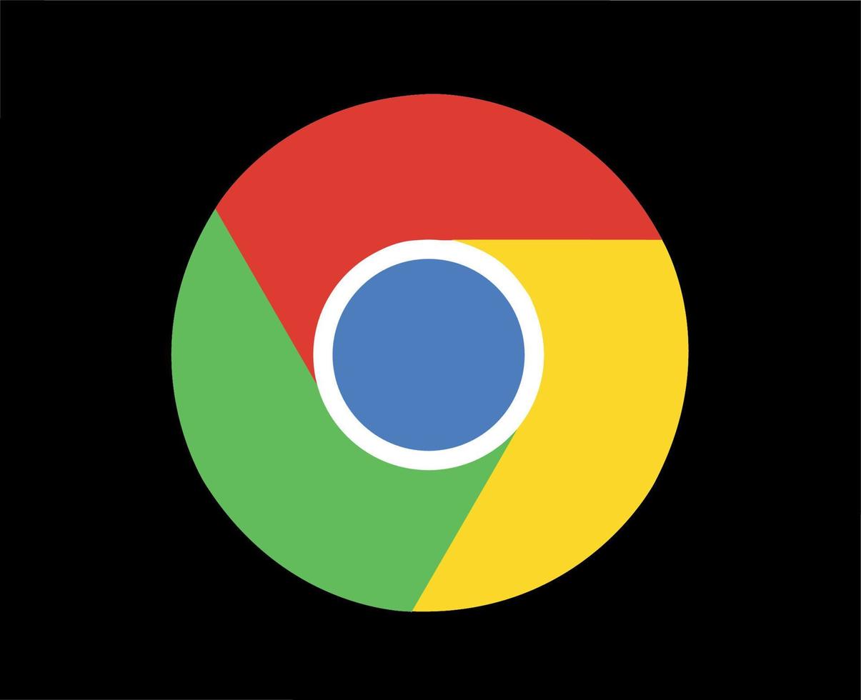 Google Chrome Logo Symbol Design Illustration Vector With Black Background  21514799 Vector Art at Vecteezy