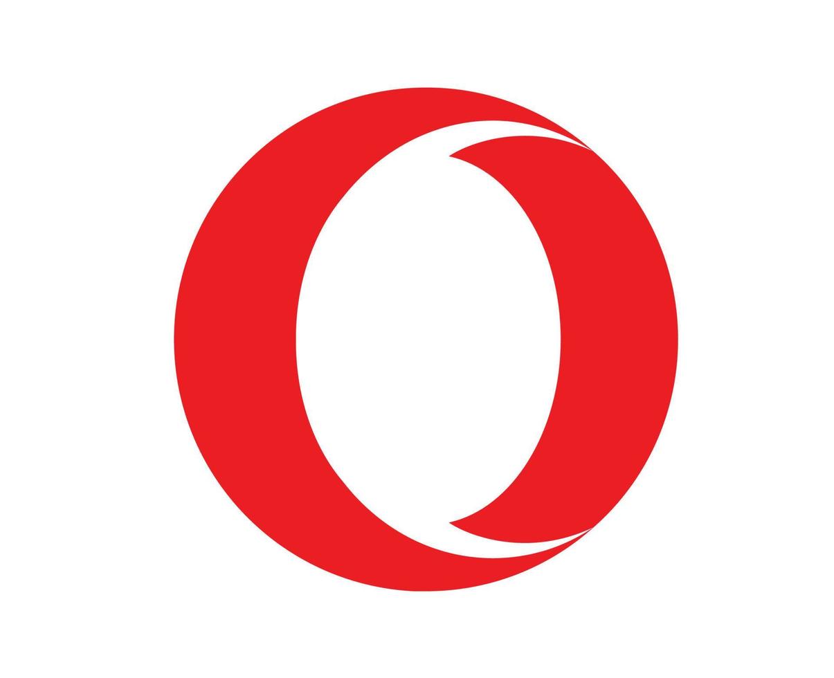 Opera Browser Brand Logo Symbol Red Design Software Illustration Vector