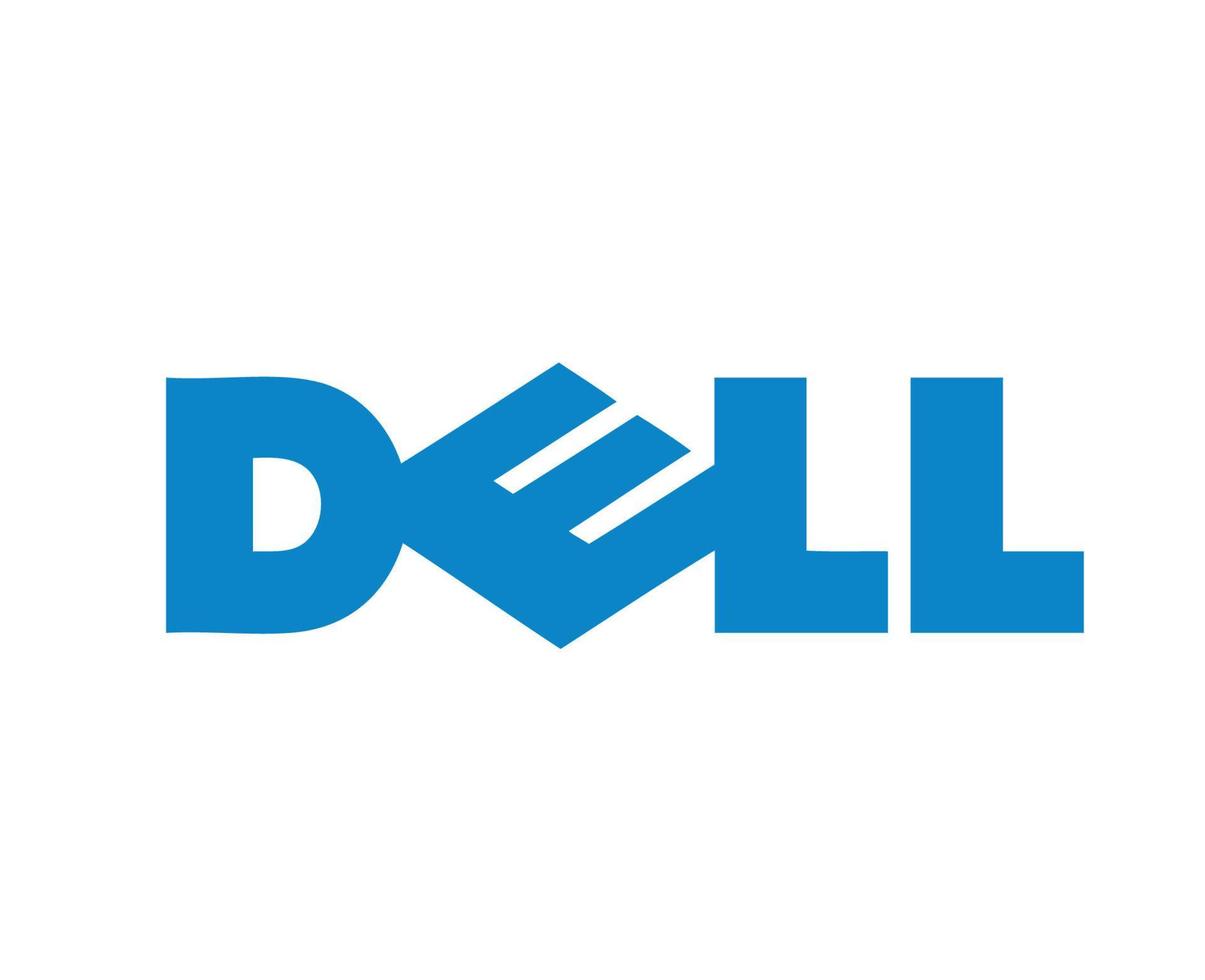 Dell Brand Logo Computer Symbol Name Design Usa Laptop Vector Illustration