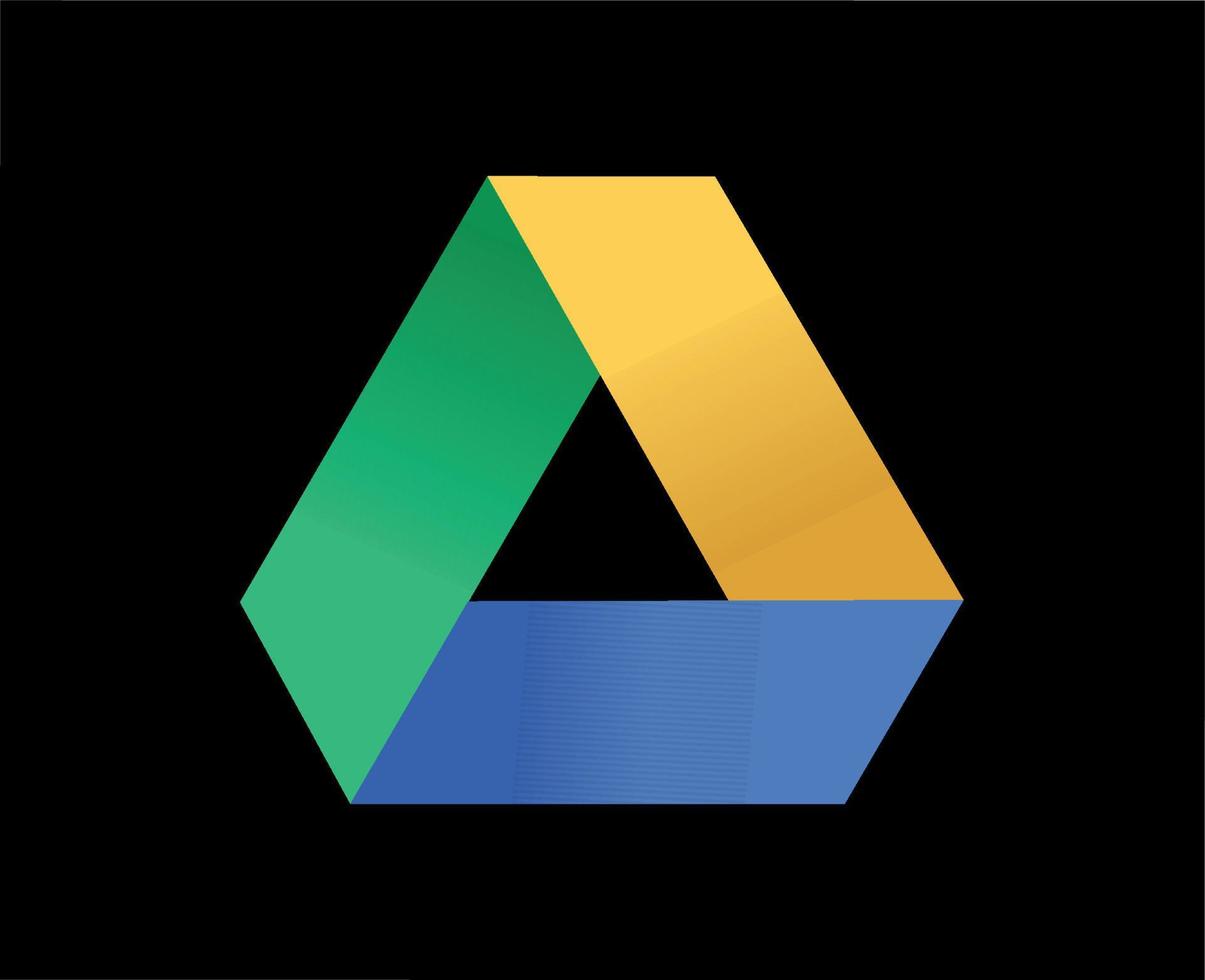 Google Drive Symbol Logo Design Illustration Vector With Black Background  21514899 Vector Art at Vecteezy