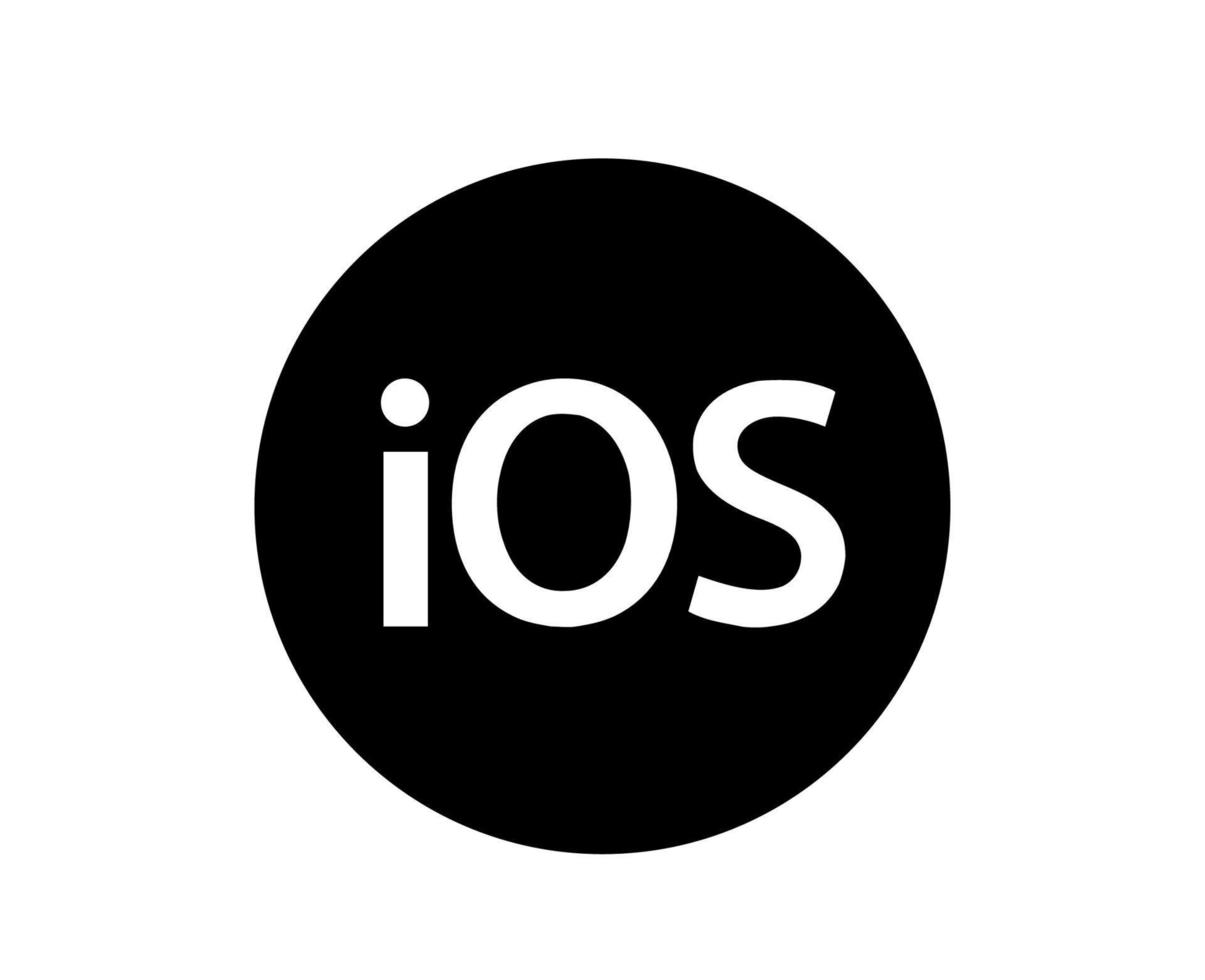 ios manzana icono logo software símbolo negro diseño móvil vector ilustración