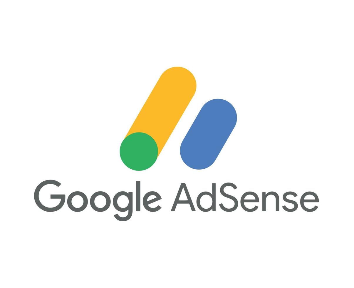 google adsense logo símbolo con nombre diseño vector ilustración