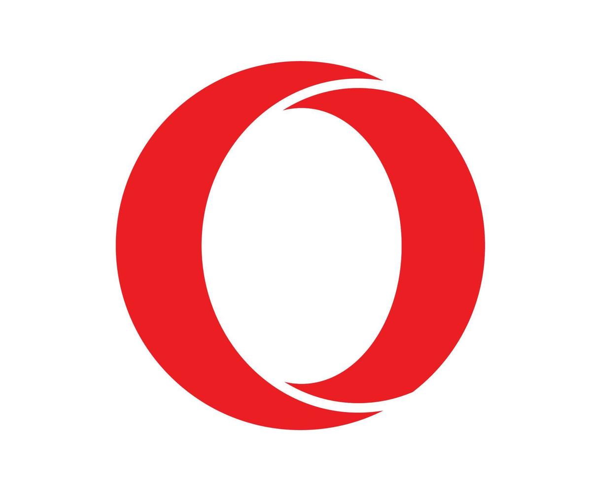 Opera Browser Logo Brand Symbol Design Software Illustration Vector