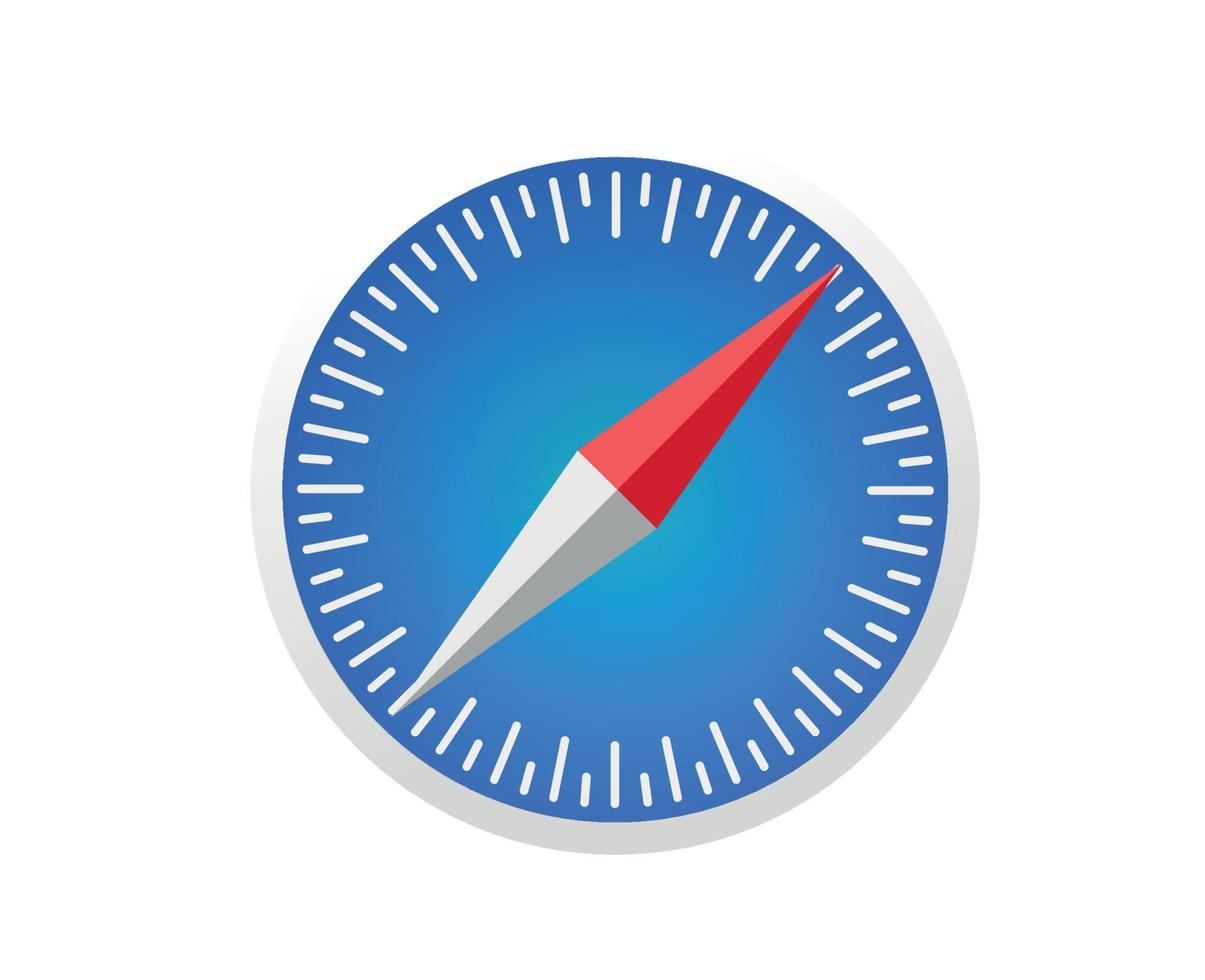 Safari Browser Brand Logo Symbol Design Apple Software Vector Illustration