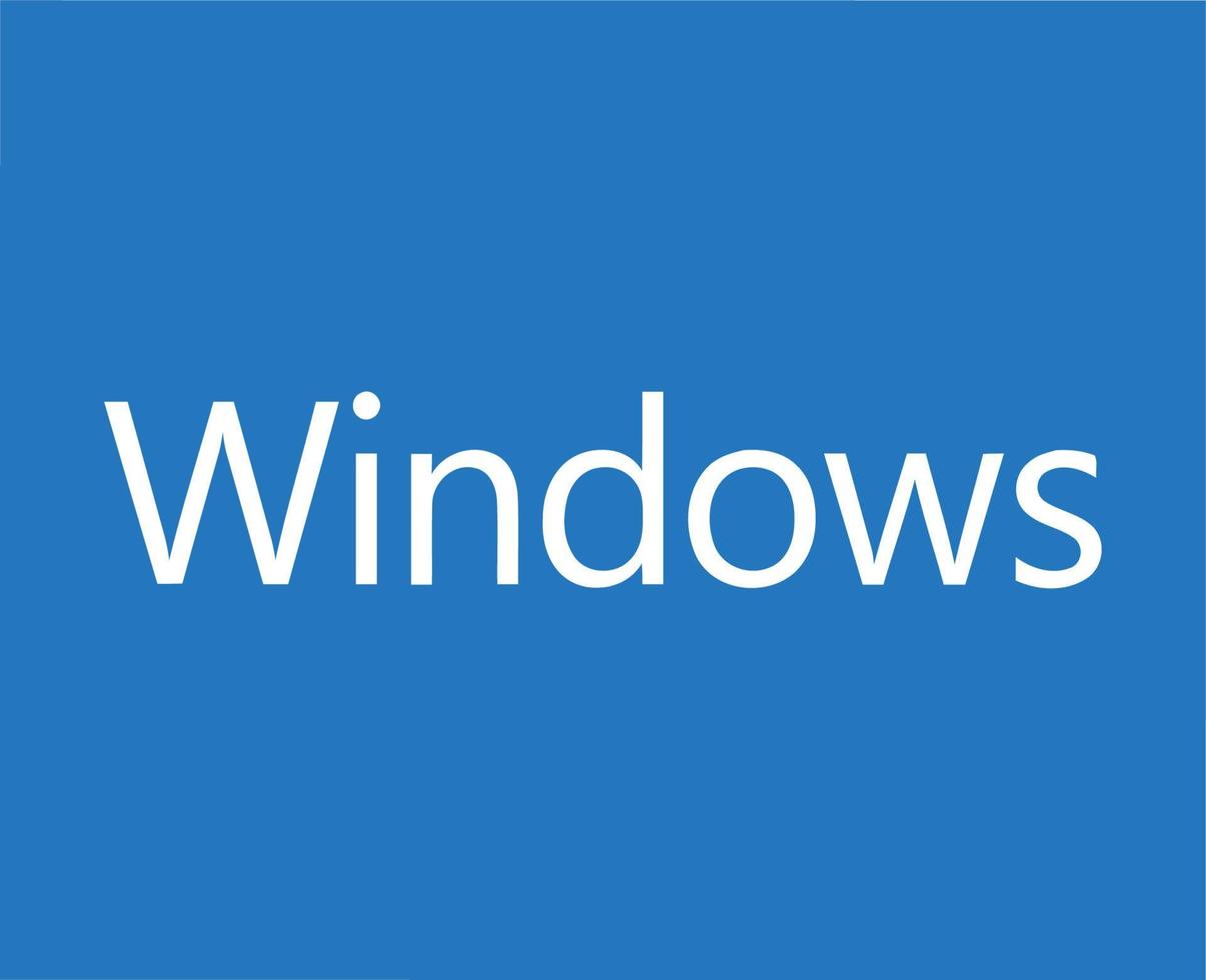 ventanas símbolo marca logo nombre blanco diseño microsoft software vector ilustración con azul antecedentes