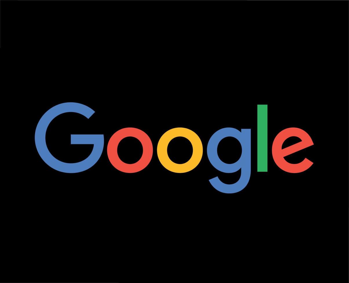 google marca logo símbolo diseño vector ilustración con negro antecedentes