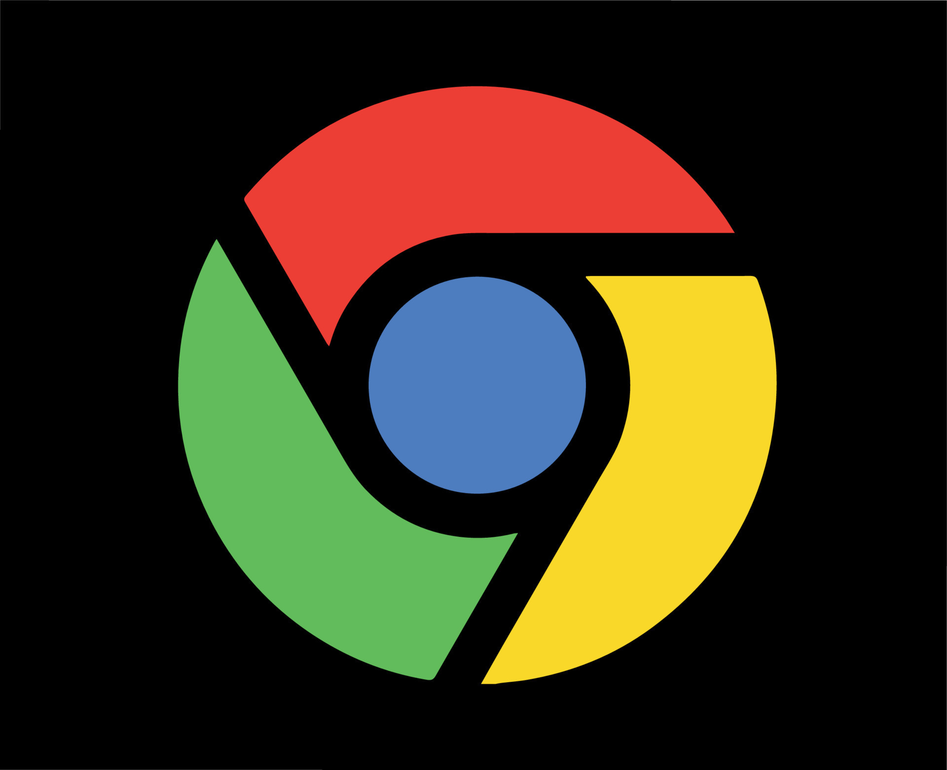Google Chrome nền đen: Thiết kế logo biểu tượng cực \