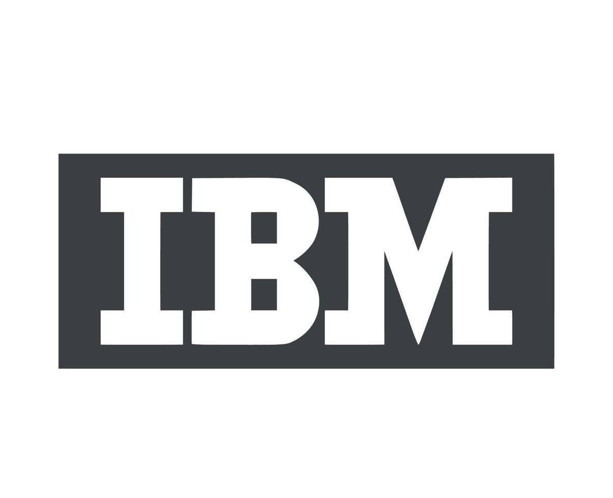 ibm marca logo software computadora símbolo diseño vector ilustración