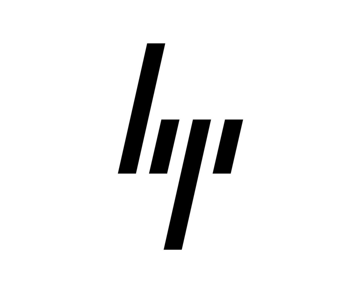 HP Logo Brand Computer Symbol White Design Usa Laptop Vector Illustration