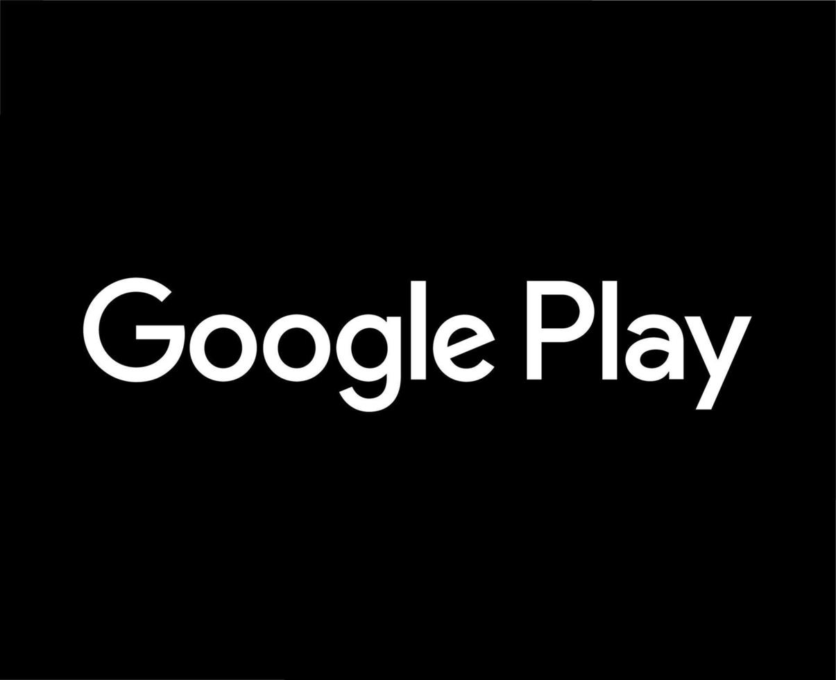 google jugar símbolo marca logo nombre blanco diseño software teléfono móvil vector ilustración con negro antecedentes