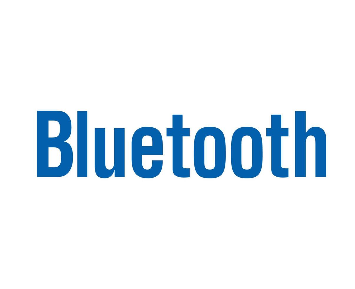 Bluetooth icono logo símbolo azul diseño vector ilustración