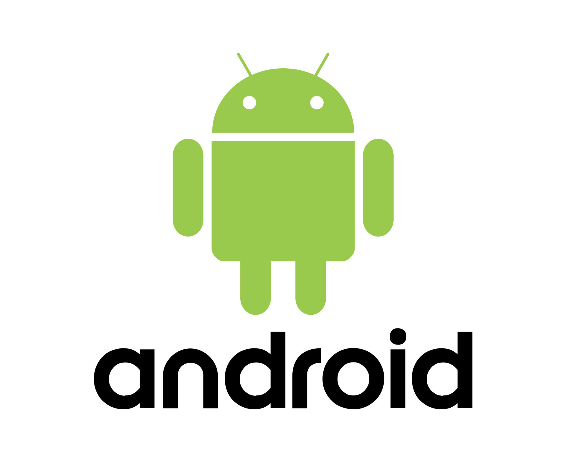 Android Operating system Logo Icon Symbol Green With Name Black Design ...