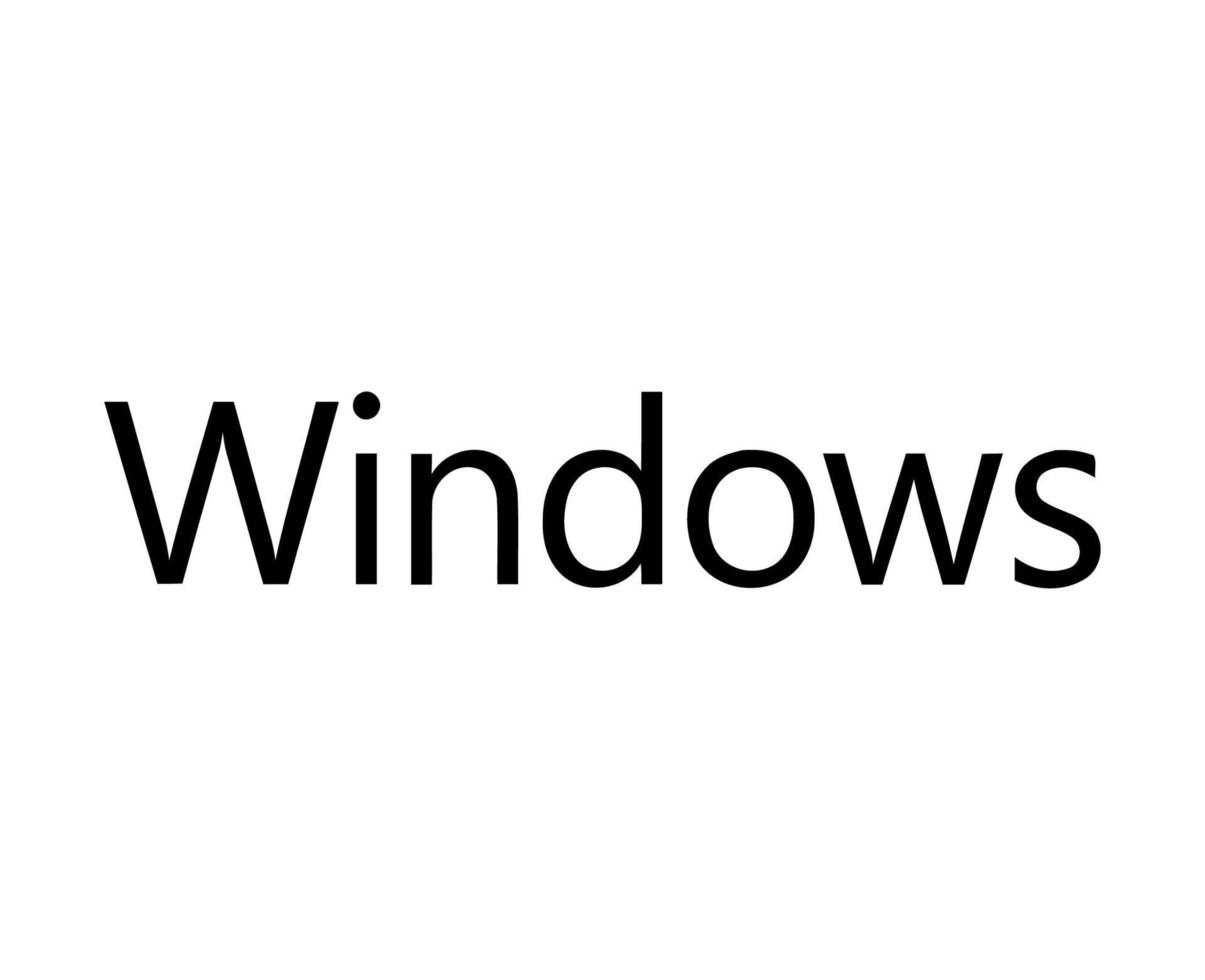 Windows Symbol Brand Logo Name Black Design Microsoft Software Vector Illustration
