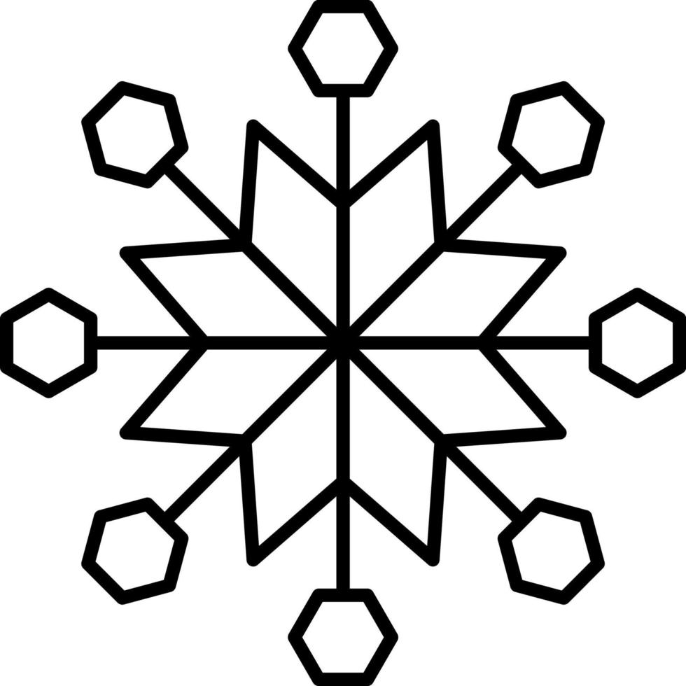 Snowflake icon. Christmas and winter theme. Simple flat black illustration on white background. Icon vector