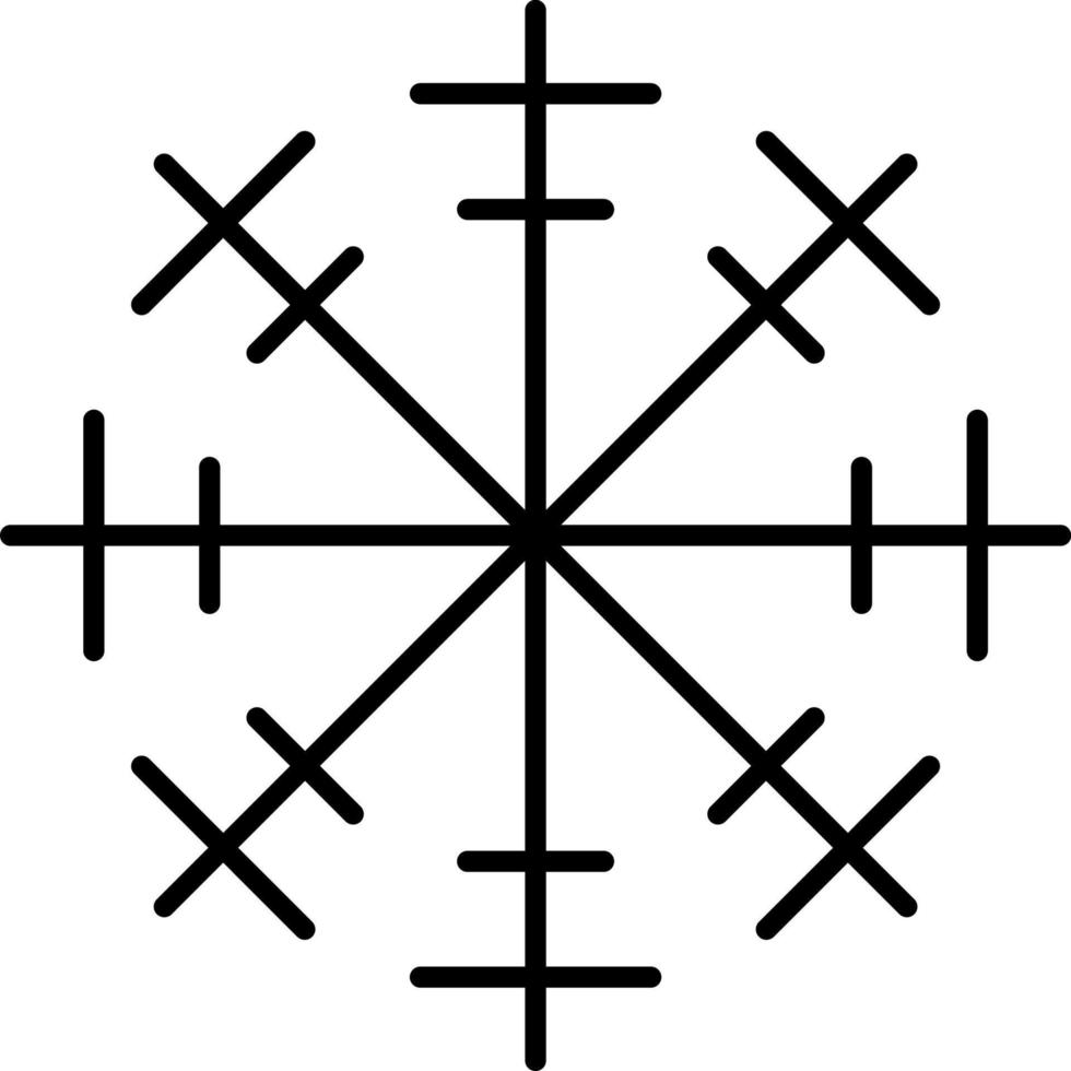 Snowflake icon. Christmas and winter theme. Simple flat black illustration on white background. Icon vector