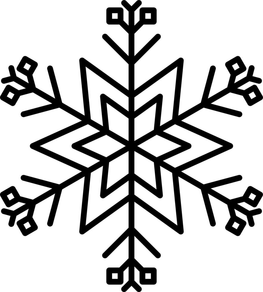 copo de nieve icono. Navidad y invierno tema. sencillo plano negro ilustración en blanco antecedentes. icono vector