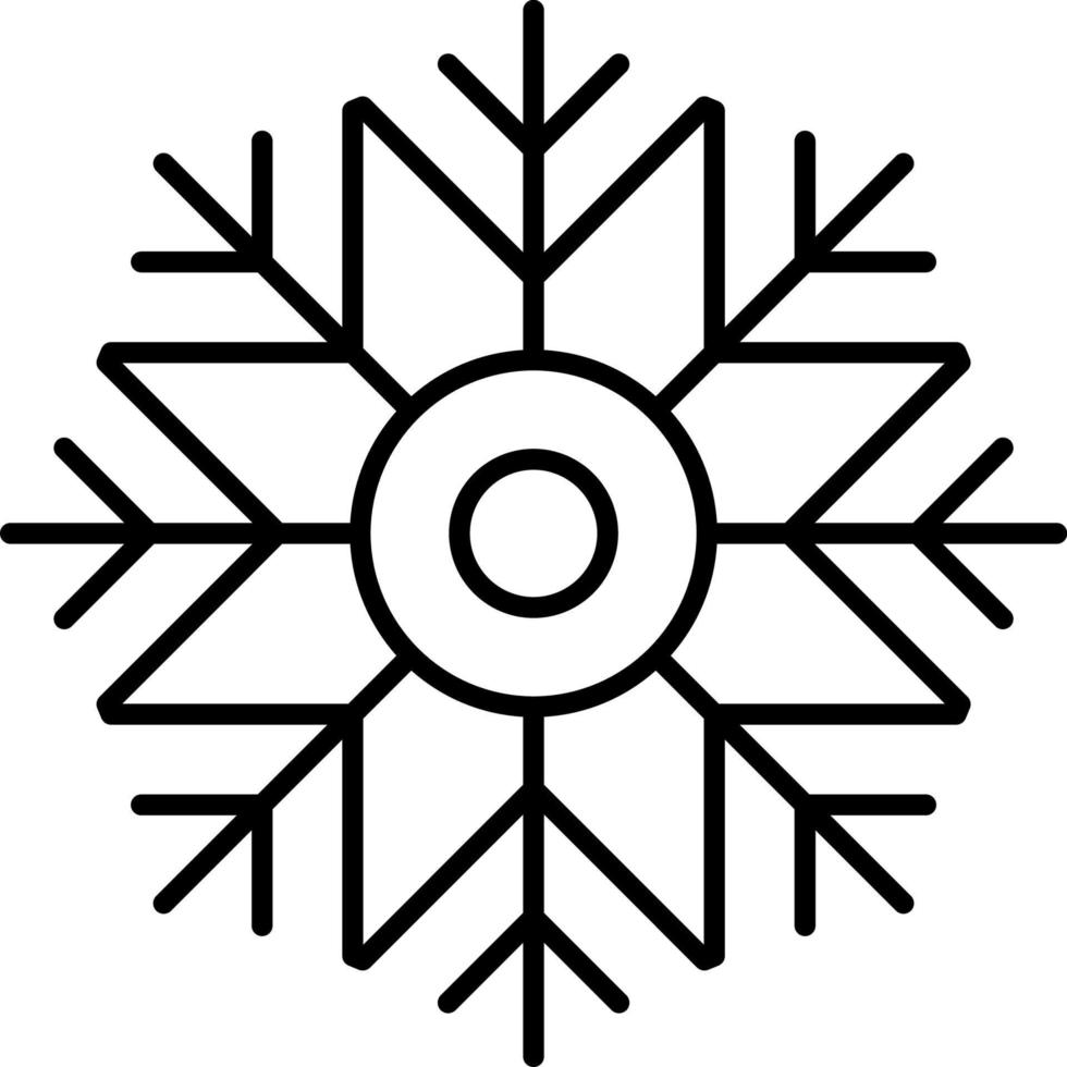 Snowflake icon. Christmas and winter theme. Simple flat black illustration on white background. Icon vector