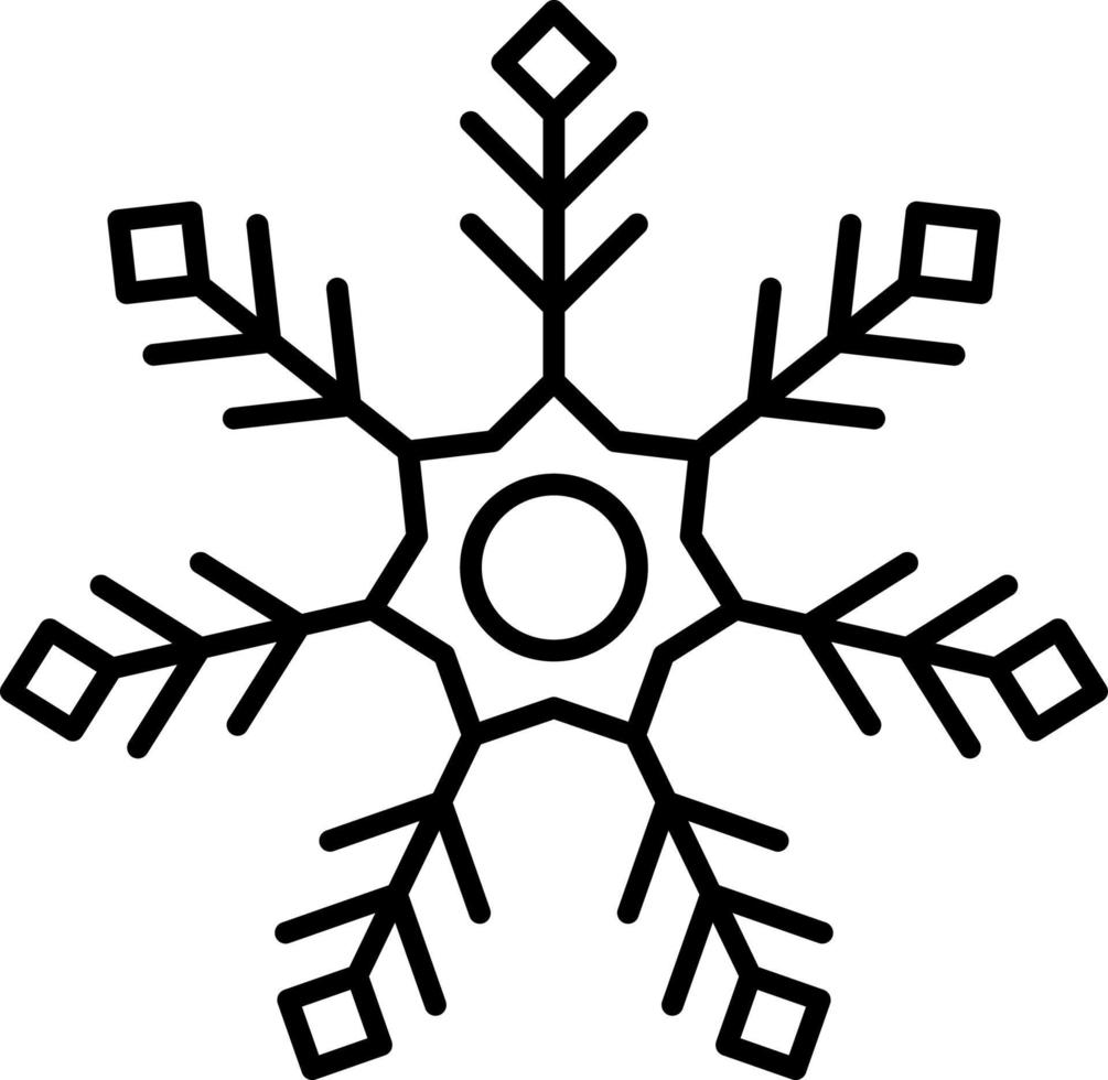 Snowflake icon. Christmas and winter theme. Simple flat black illustration on white background. Icon vector