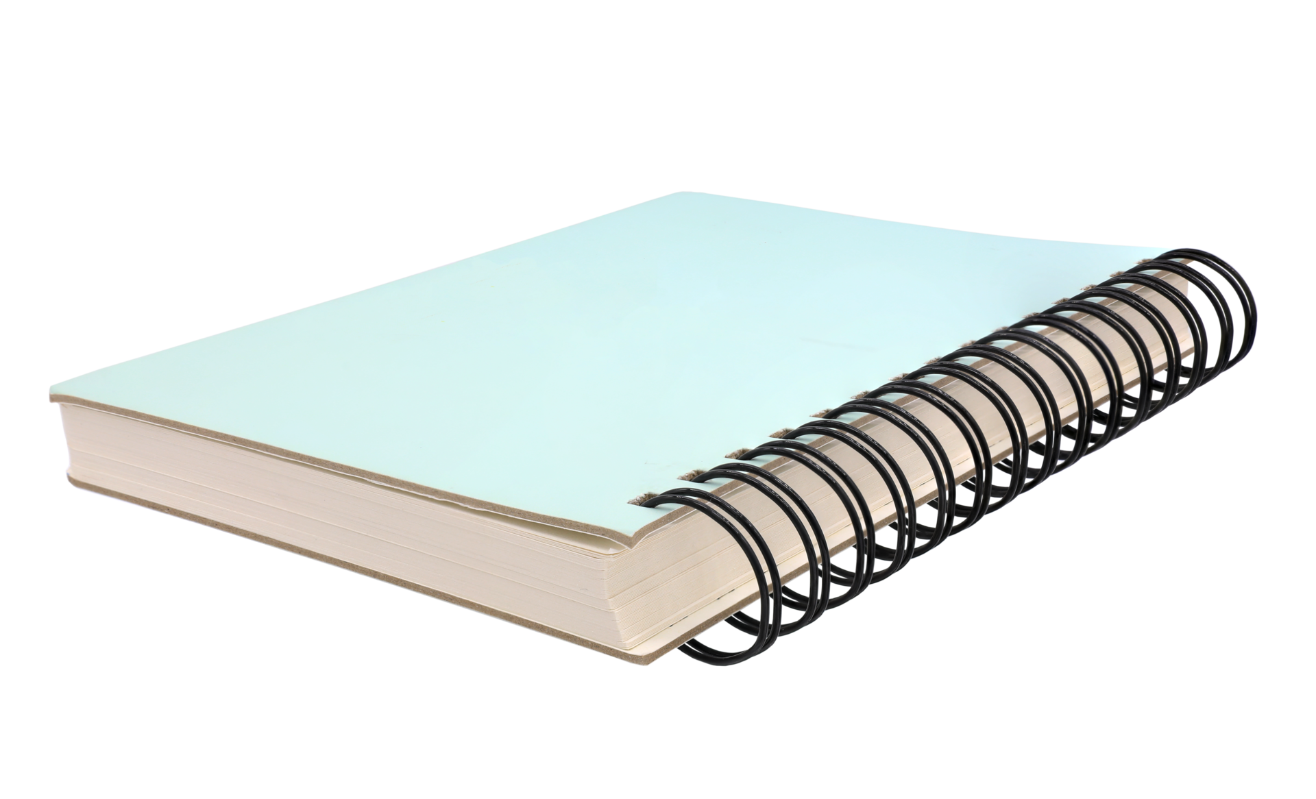 Free ligero verde espiral cuaderno en transparente antecedentes png