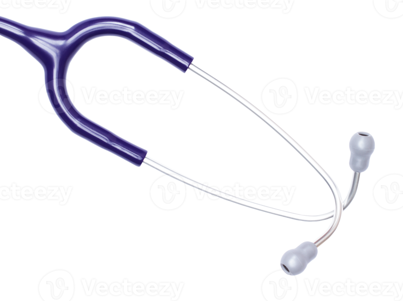 Purple stethoscope on transparent background - PNG File.