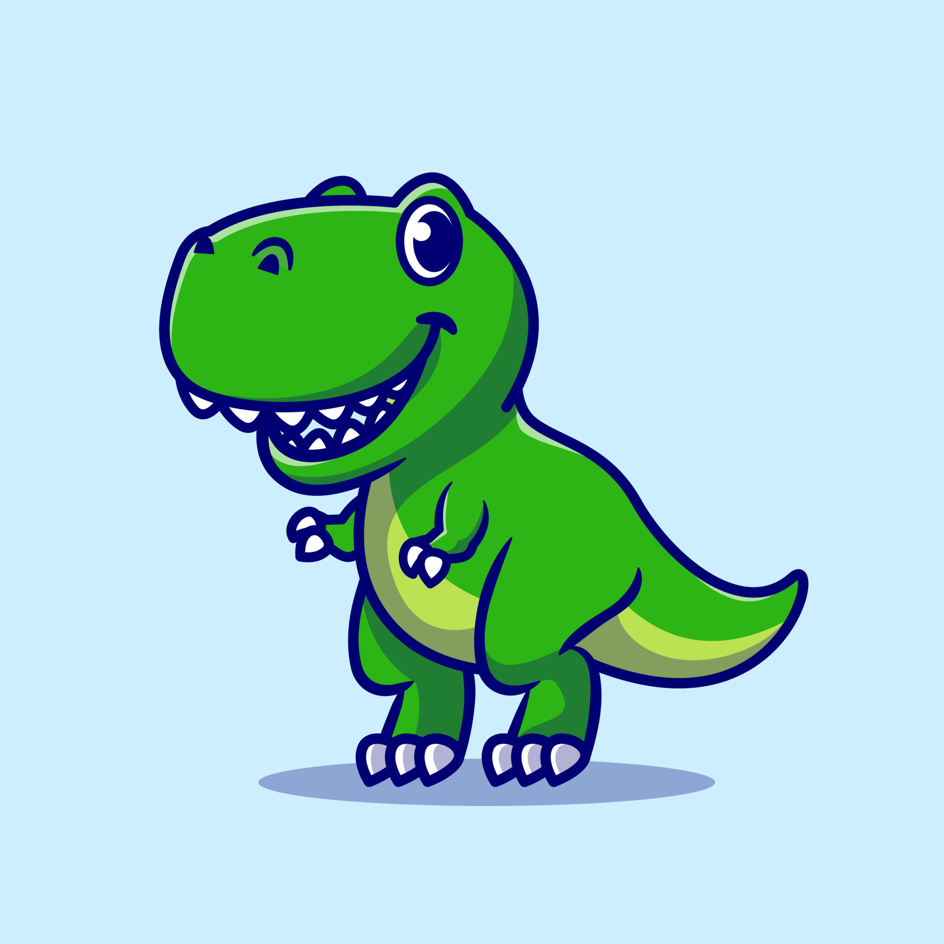 Premium Vector  Cute little dinosaur playing with butterflies