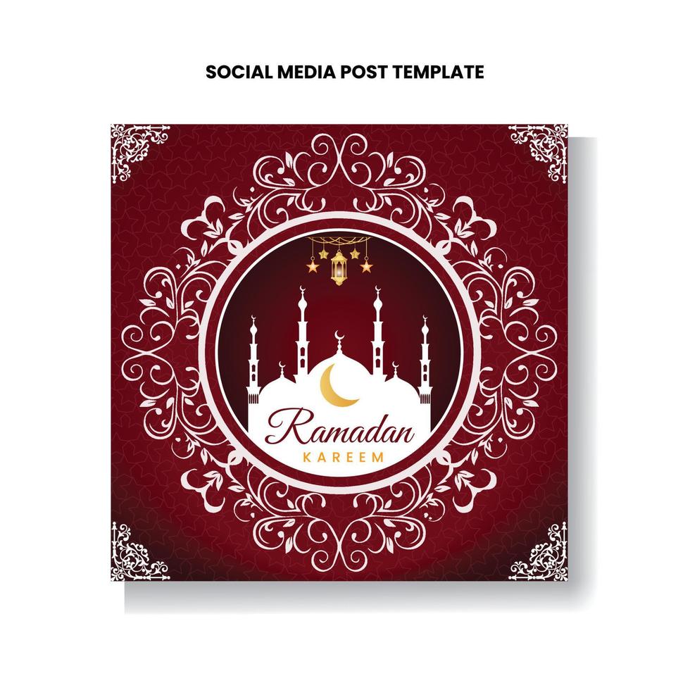 Ramadan Social Media Post design. A good template for advertising on social media.background, and web banner free vector