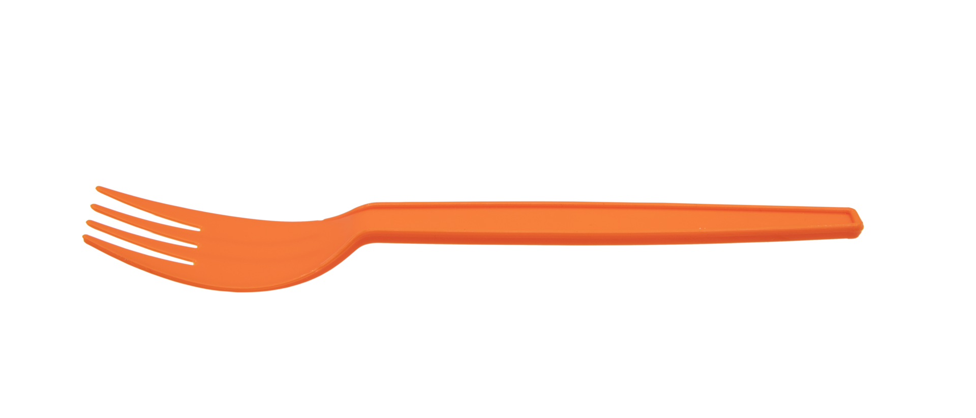 Orange plastic fork on transparent background png file 21515584 PNG