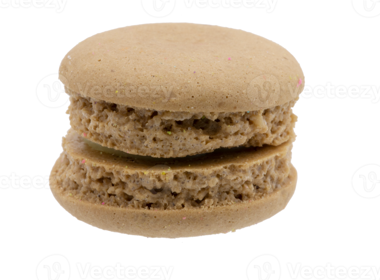 Brown macaron on transparent background PNG File