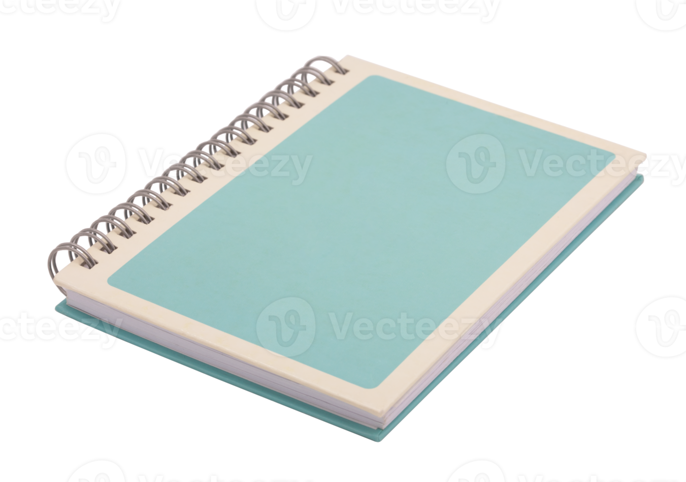 Light Green Spiral Notebook With White Edge Cover On Transparent Light Green Spiral Notebook With White Edge Cover On Transparent