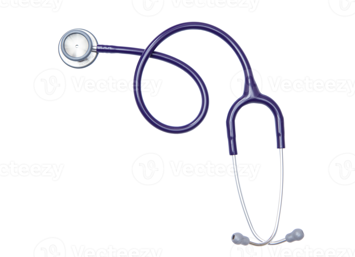 Purple stethoscope on transparent background - PNG File.
