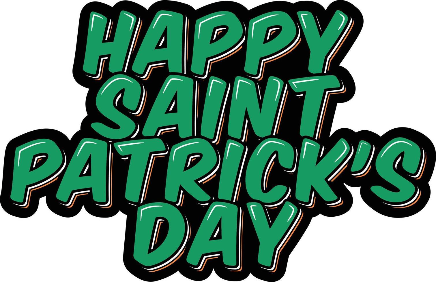 Happy Saint Patrick's Day Lettering vector