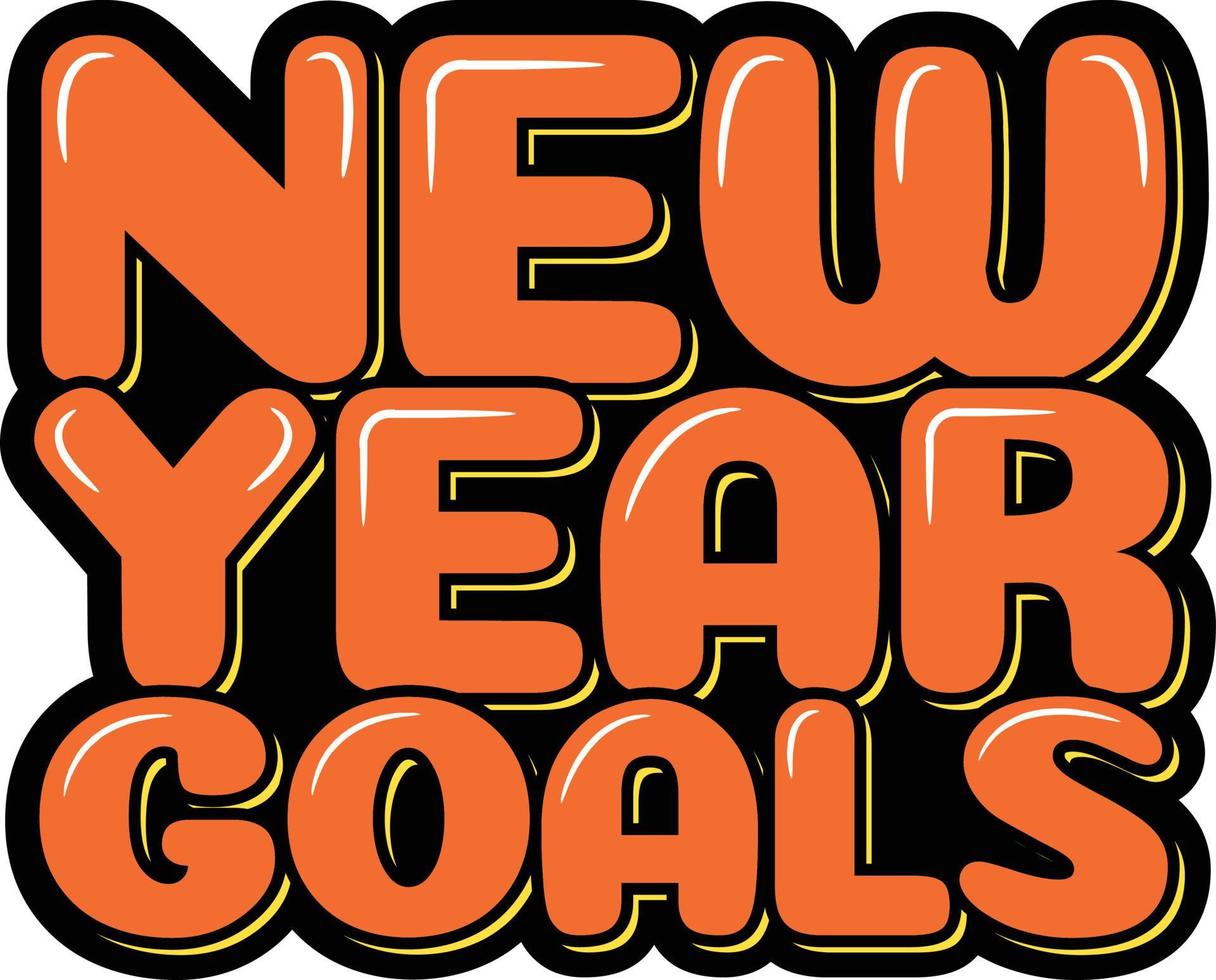 New Year Goals vector