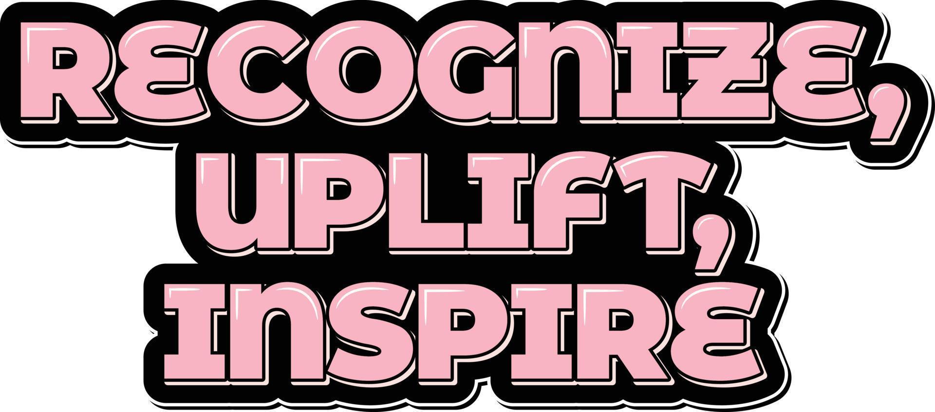 Inspiring Employee Appreciation Quote Lettering vector