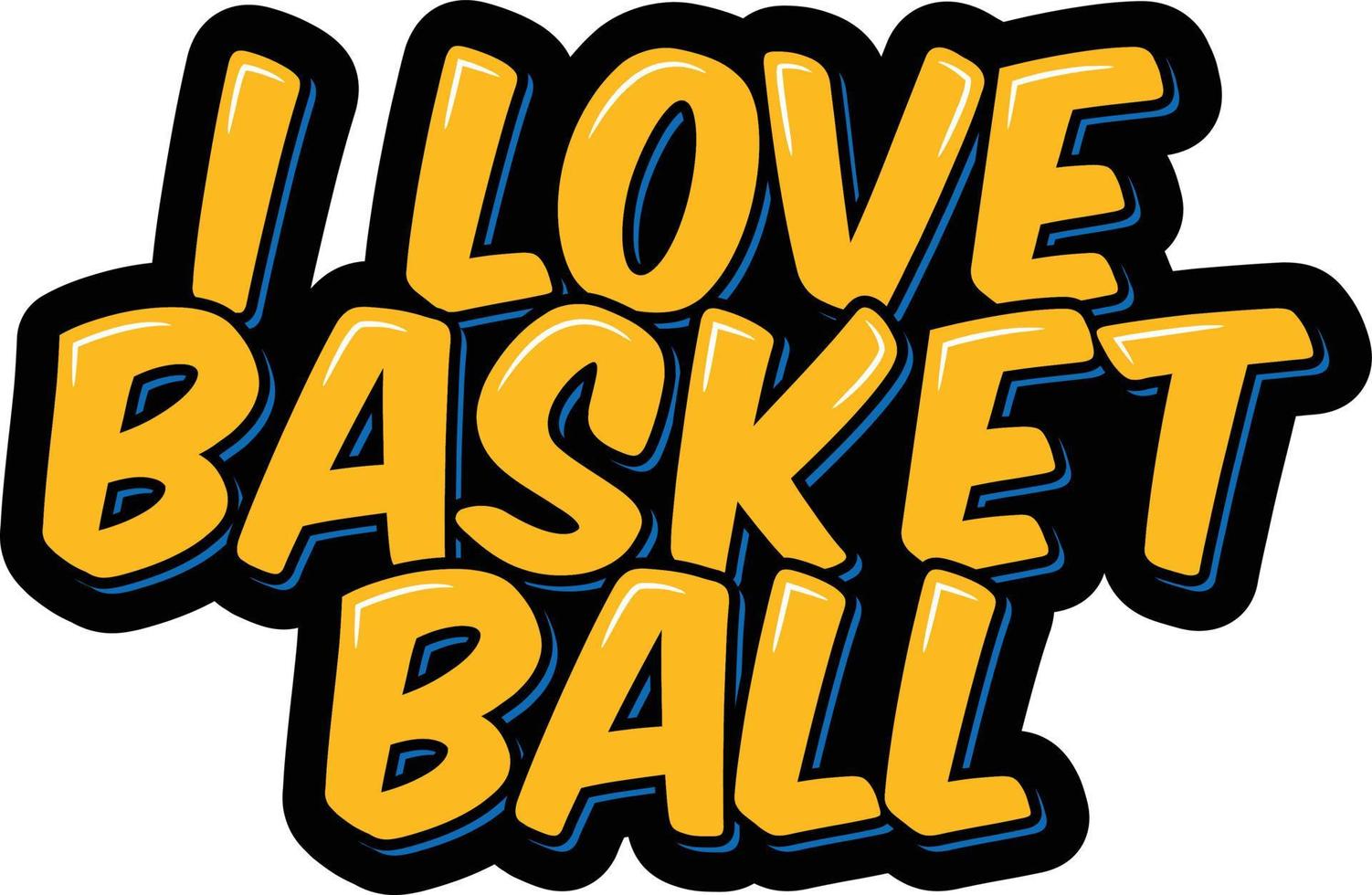 I Love Basketball 21516249 Vector Art at Vecteezy