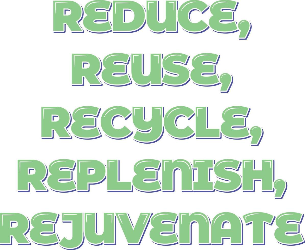 Sustainable Living Through Reuse and Recycling vector