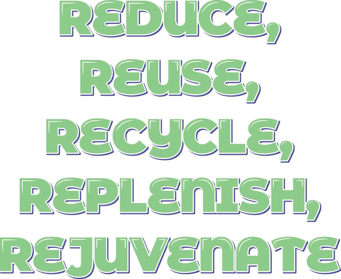 Sustainable Living Through Reuse and Recycling vector