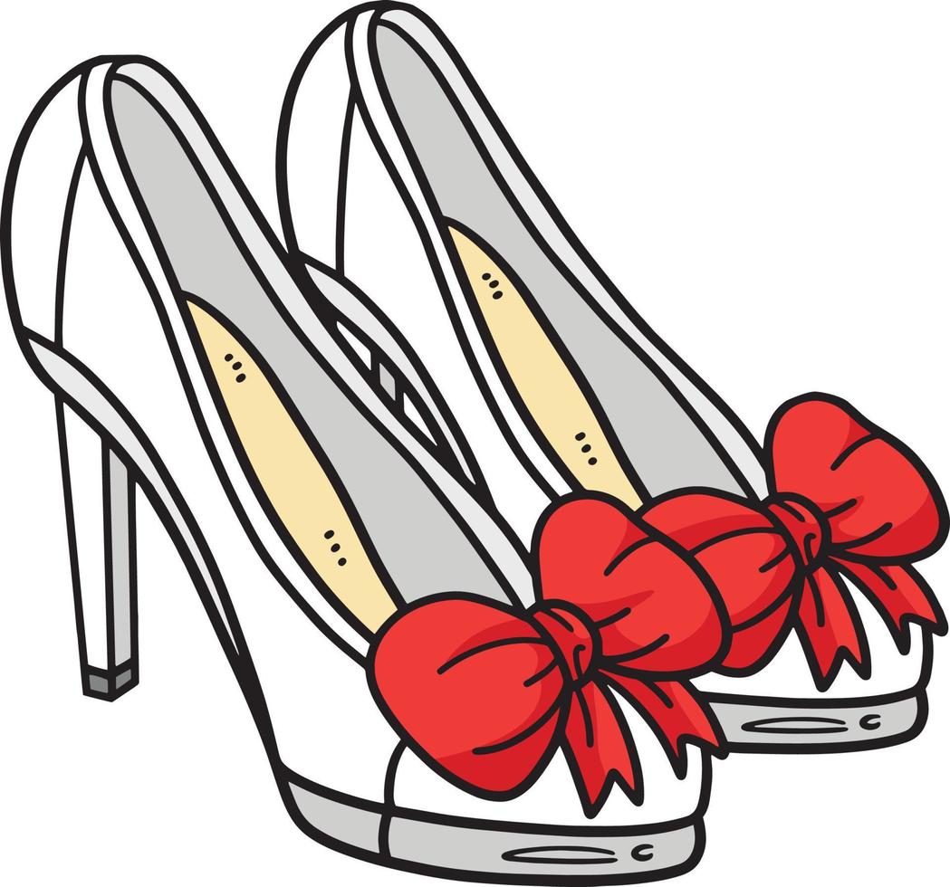 Wedding Shoes Cartoon Colored Clipart Illustration vector