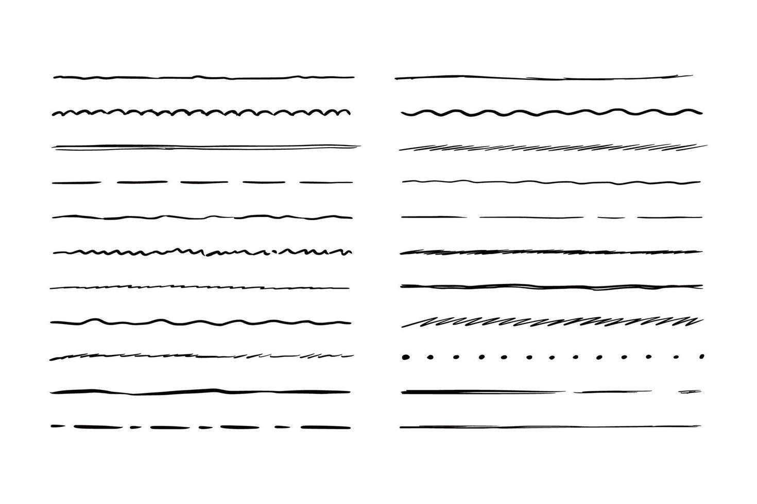 Line of hand drawn rough shape. vector