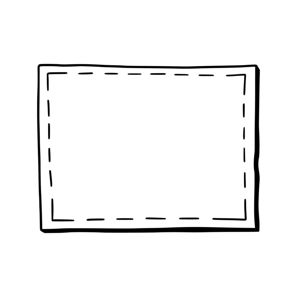 Hand drawn frame. Doodle sketch style vector