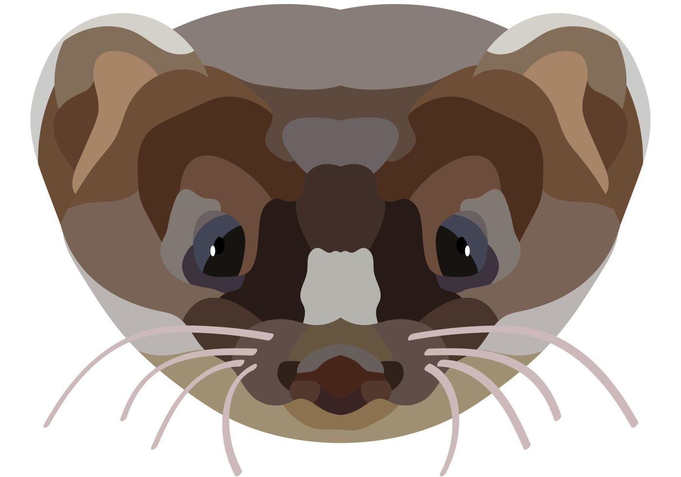 mangosta. el cara de un salvaje animal es representado en vector estilo. brillante imagen. logo, ilustración aislado en blanco antecedentes.