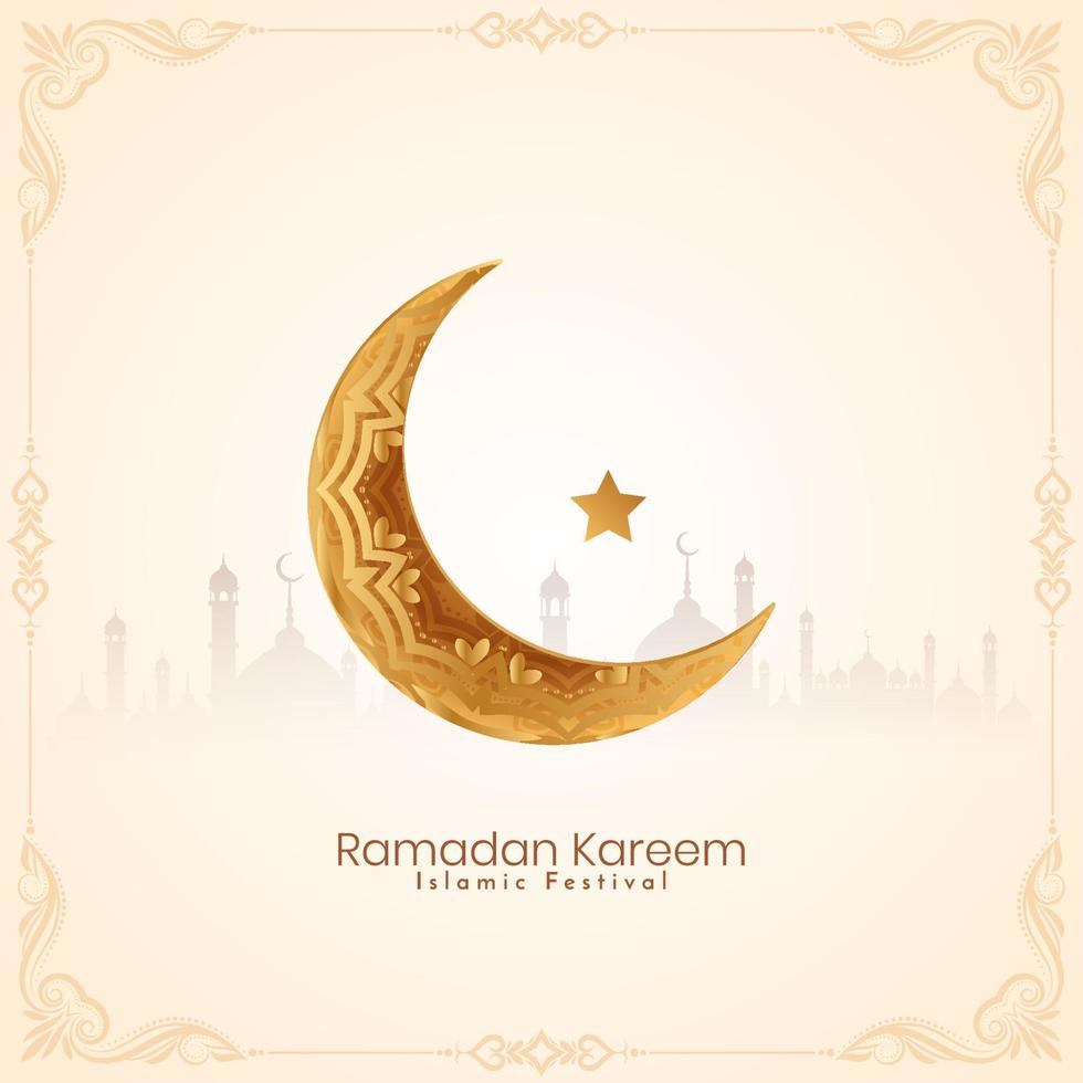 Religious Ramadan Kareem Islamic festival artistic background vector