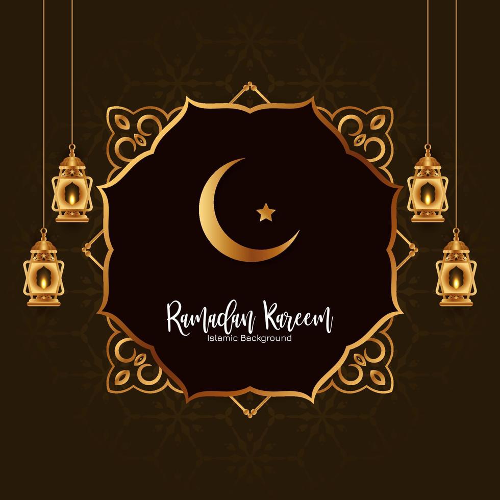 Ramadan Kareem Islamic festival celebration decorative background vector