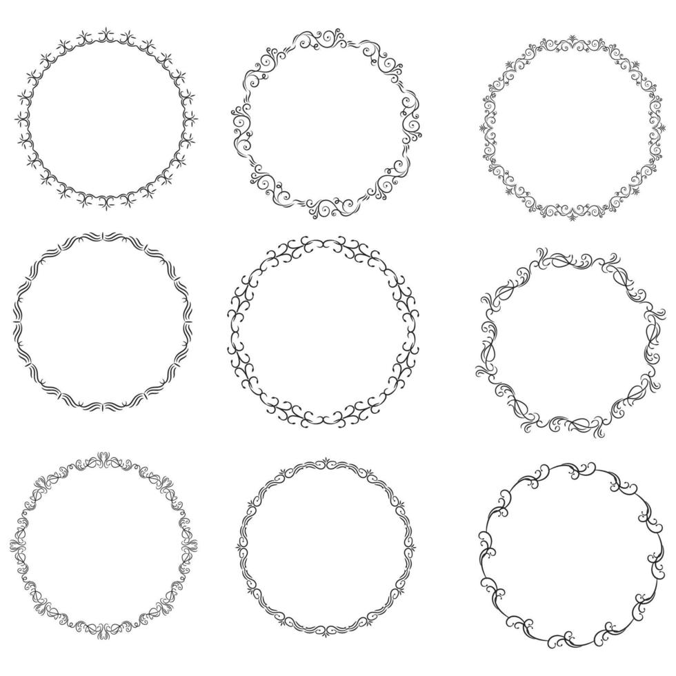 Floral wreaths, big set of floral round frames vector illustration. Perfect for invitations, greeting cards, quotes, blogs, Wedding Frames, posters and more