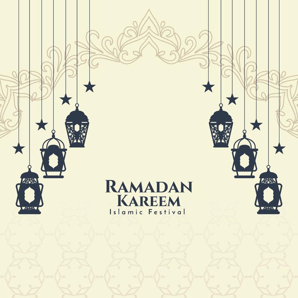 Ramadán kareem islámico religioso festival antecedentes vector