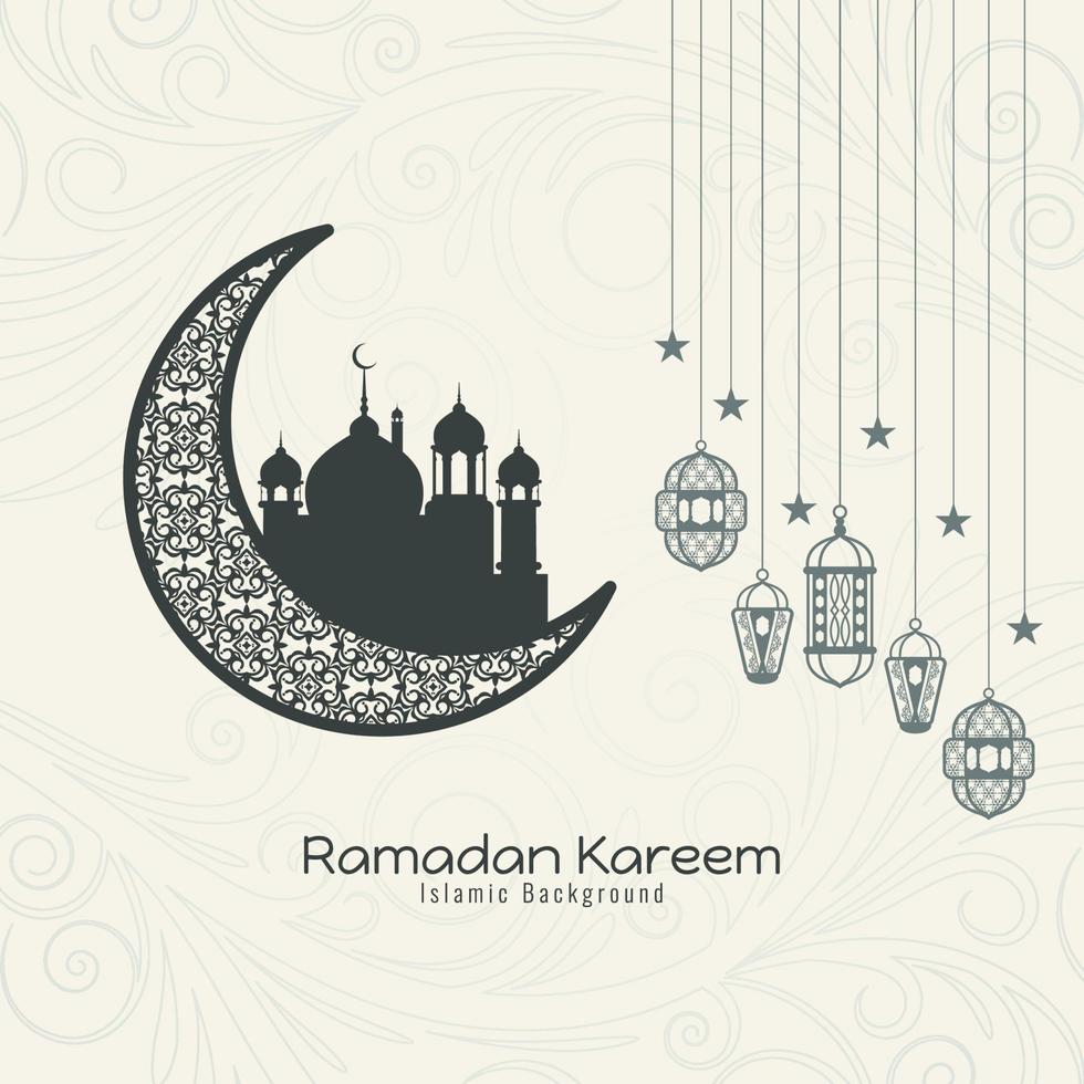 Ramadán kareem cultural islámico festival saludo antecedentes vector