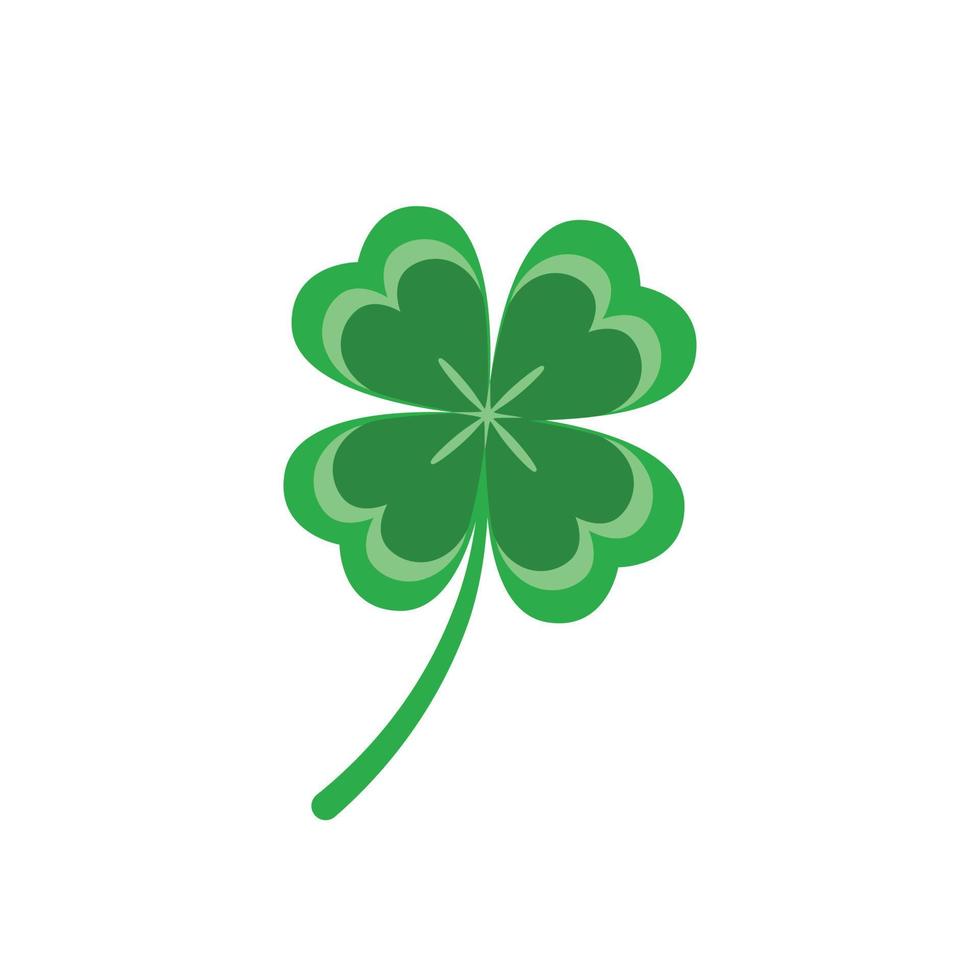 Clover isolated. St. Patrick's day concept. Green lucky clover. vector