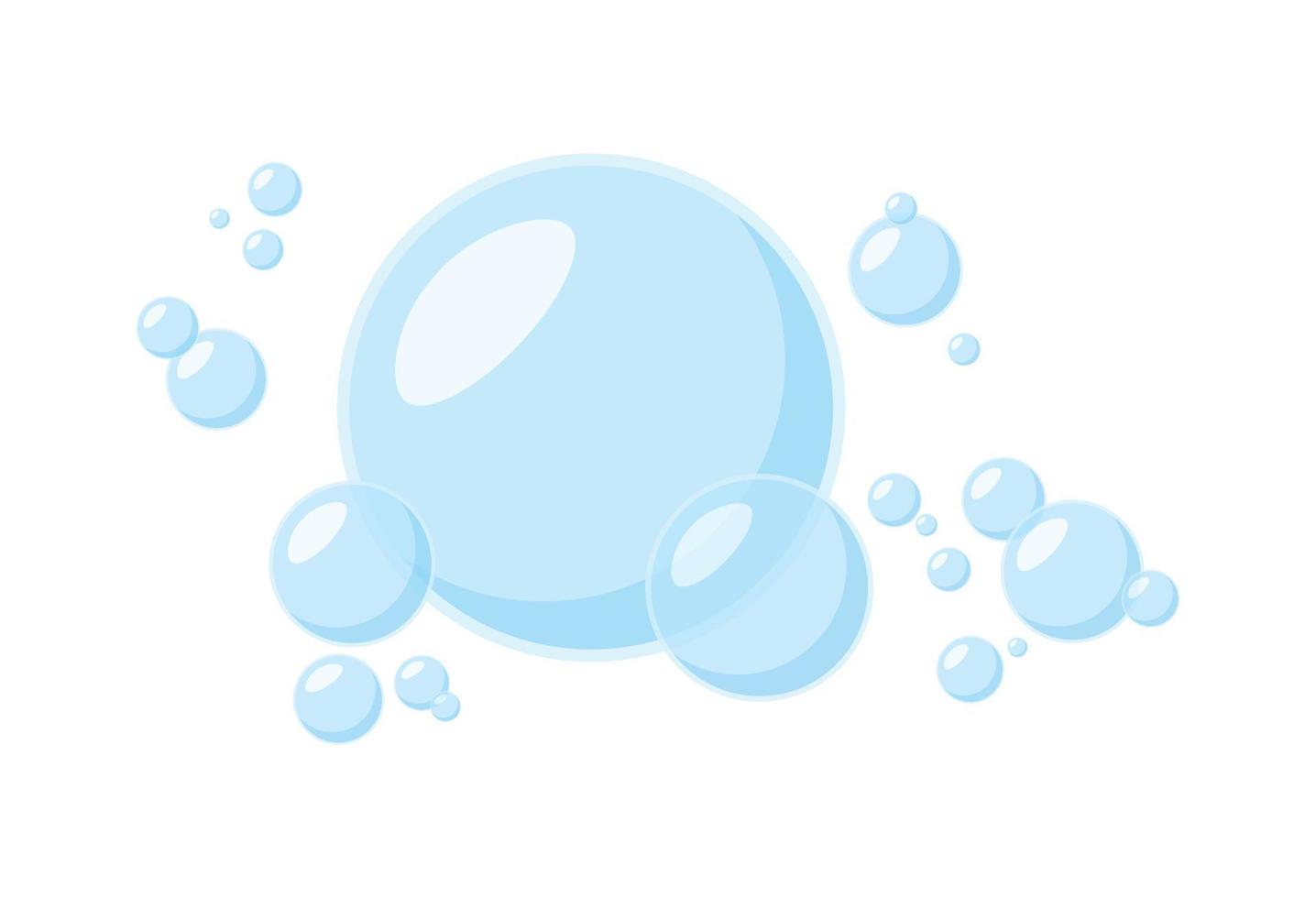jabón burbujas aislado. conjunto de jabón burbujas transparente agua esferas vector