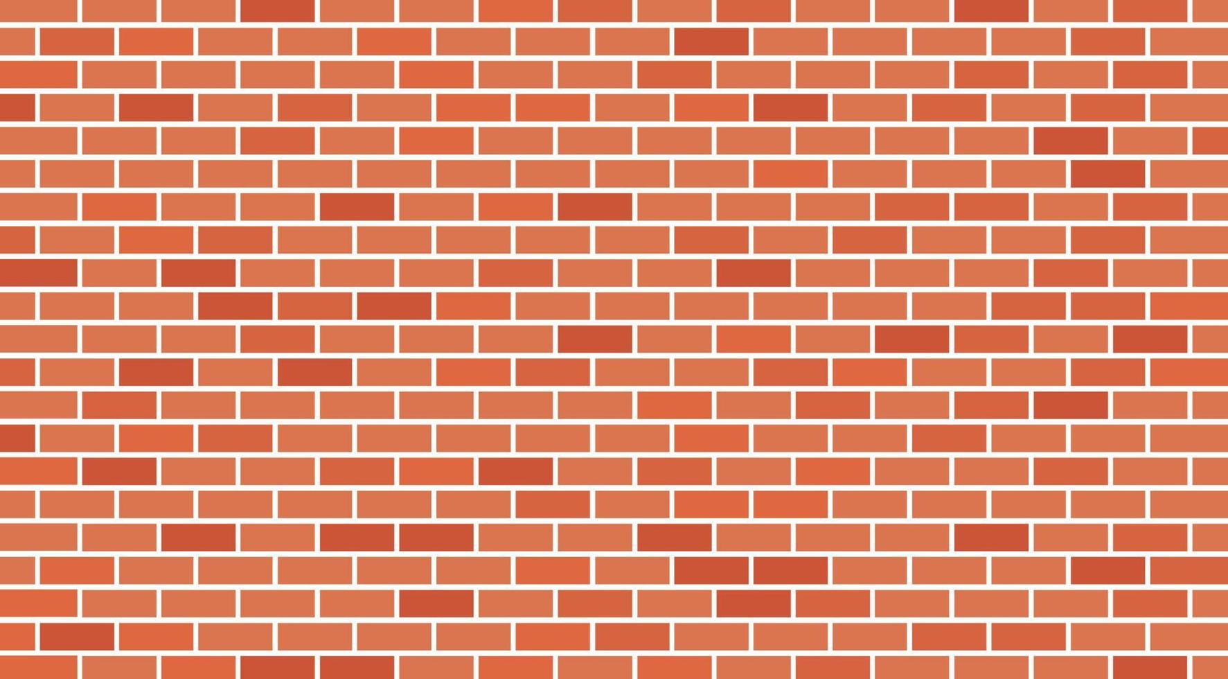 Red bricks wall seamless pattern. Red wall texture vector