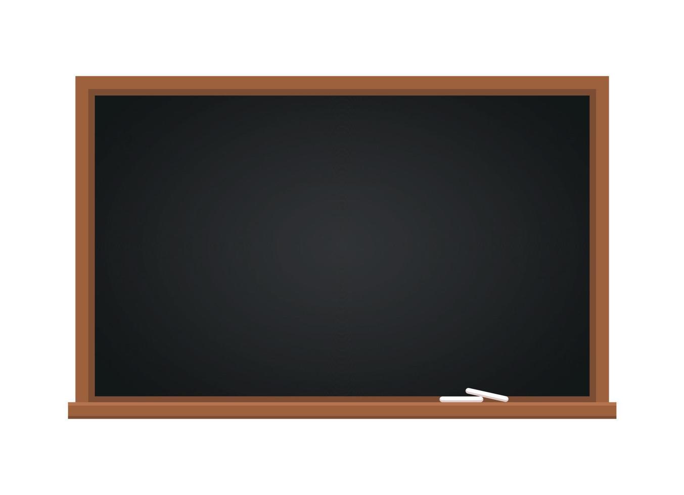 Black chalkboard isolated. Black chalkboard in wooden frame. vector