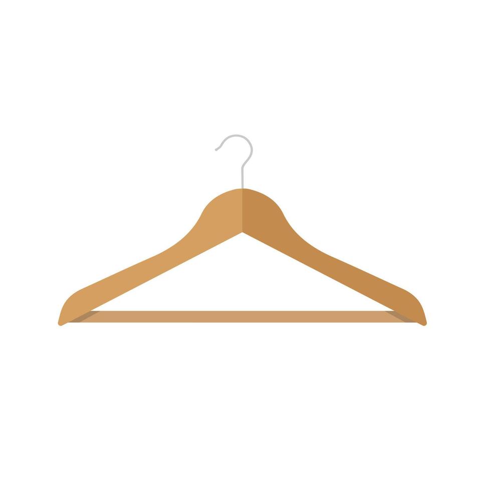 Wooden clothes hanger vector